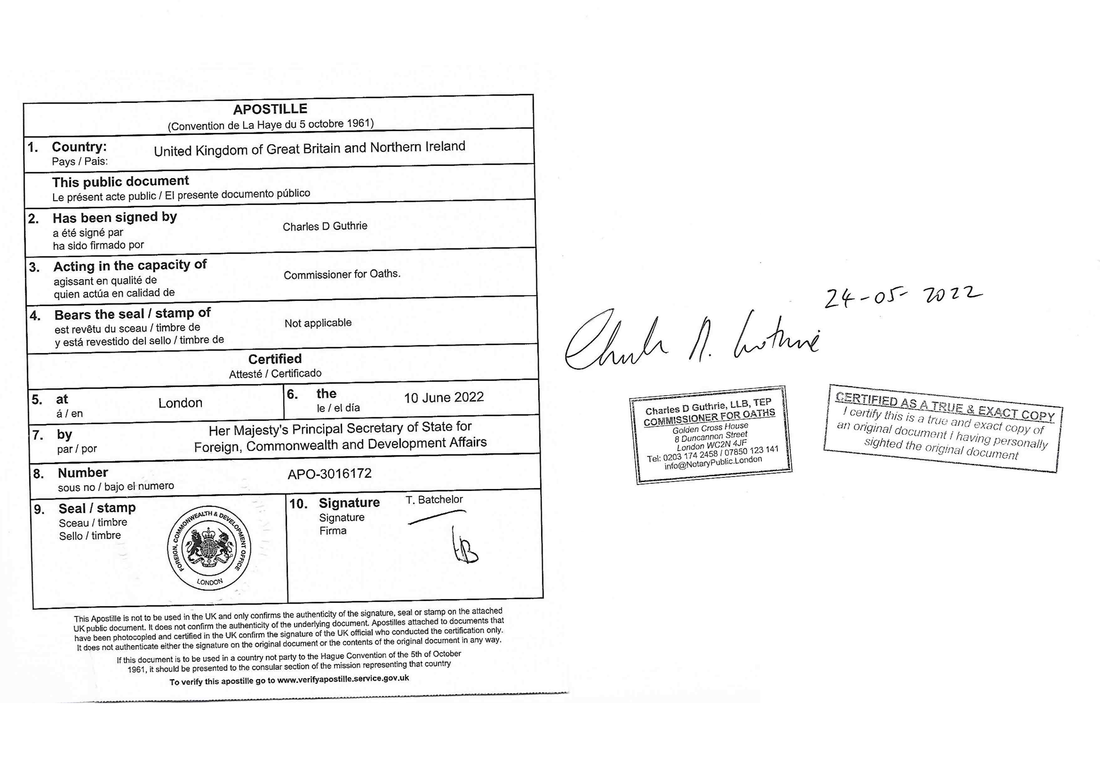 London College of Teachers - Diploma Certificate